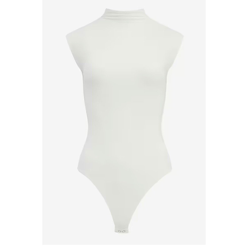 Express White Sleeveless Turtleneck Fitted‎ Bodysuit Size M NWT